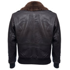 Mens Air Force A2 USAF Brown Pilot Aviator Real Leather Flight Bomber Jacket