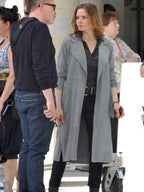 Rebecca Ferguson Mission Impossible 6 Gray Cotton Trench Coat