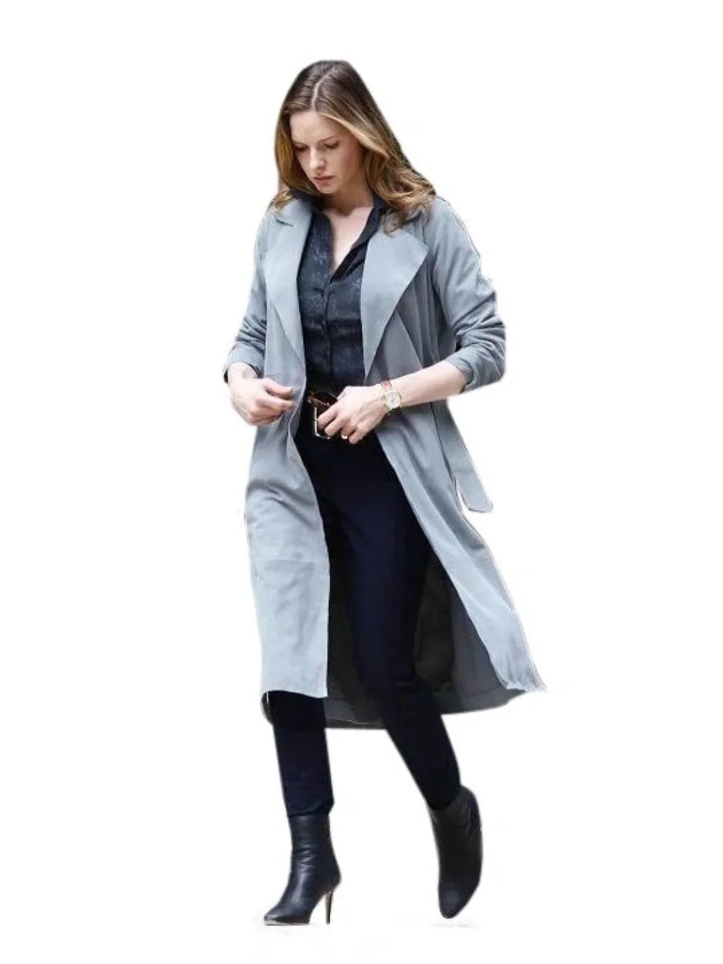 Rebecca Ferguson Mission Impossible 6 Gray Cotton Trench Coat