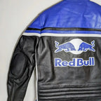 Red Bull Black & Blue Bull Racing Leather Motorcycle Jacket