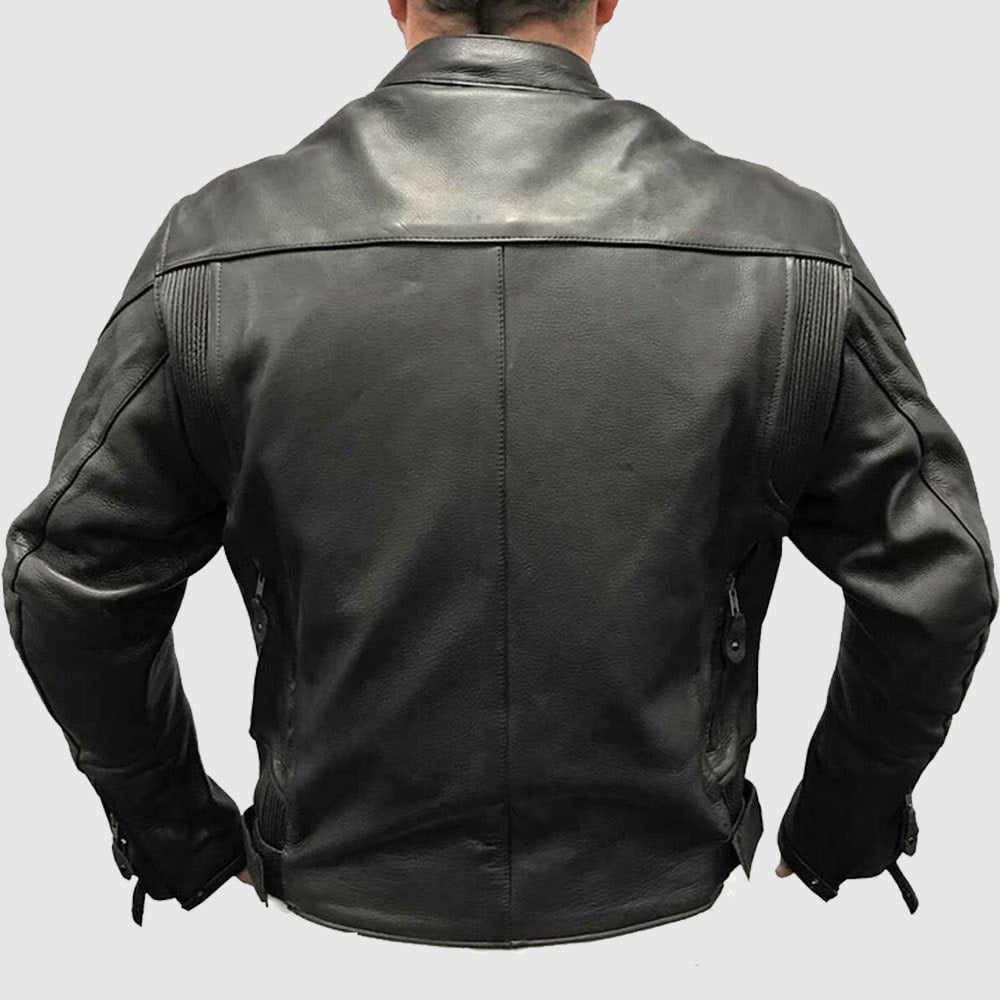 Redline Men’s Armor Cowhide Leather Sport Motorcycle Jacket