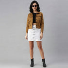 Buy Roman Brown Classic Cotton Denim Jacket  for Women's
