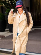 NYC 2026 Rihanna Beige Trench Coat