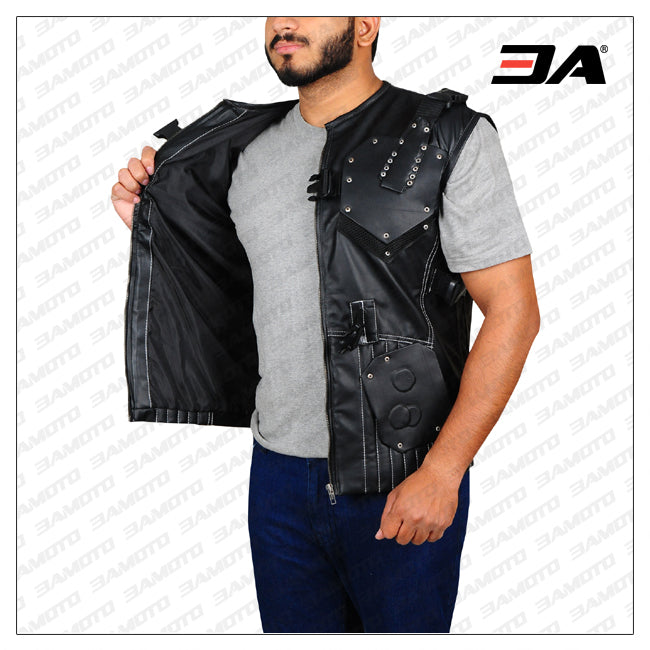 Commando Black Leather Vest