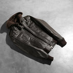 Roslyn Brown Hooded Leather Bomber Jacket
