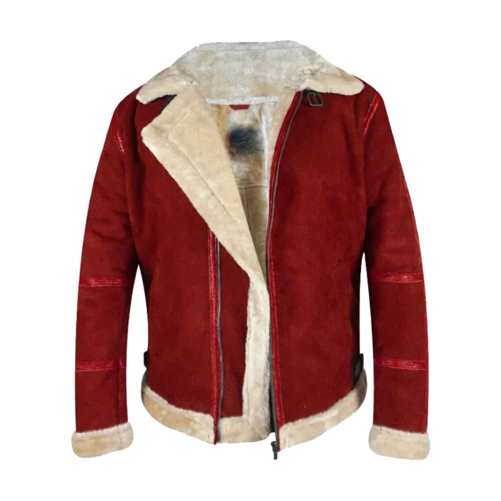 Ryan Reynolds Red Suede Leather Jacket