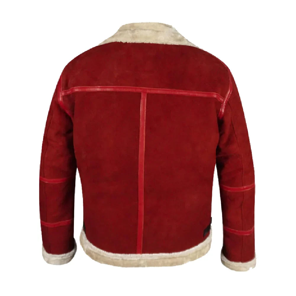 Ryan Reynolds Red Suede Leather Jacket