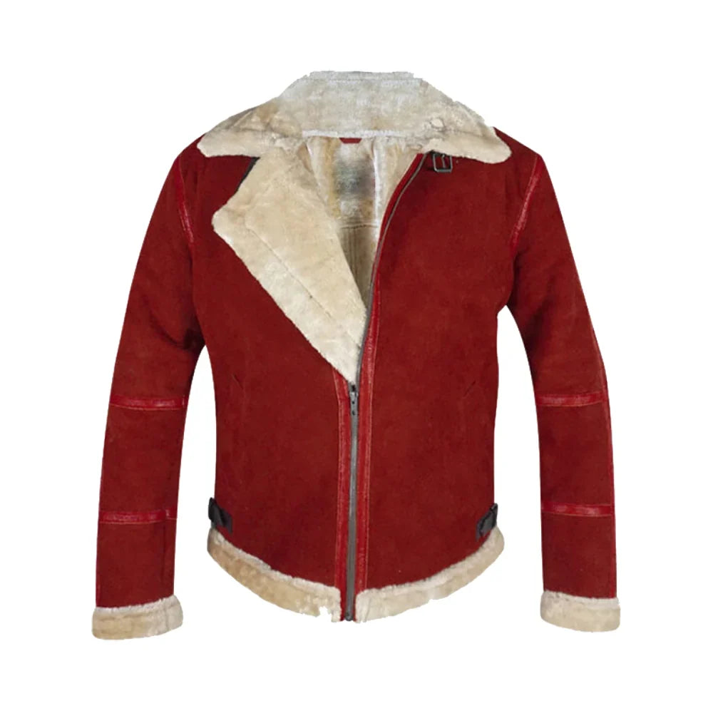 Ryan Reynolds Red Suede Leather Jacket