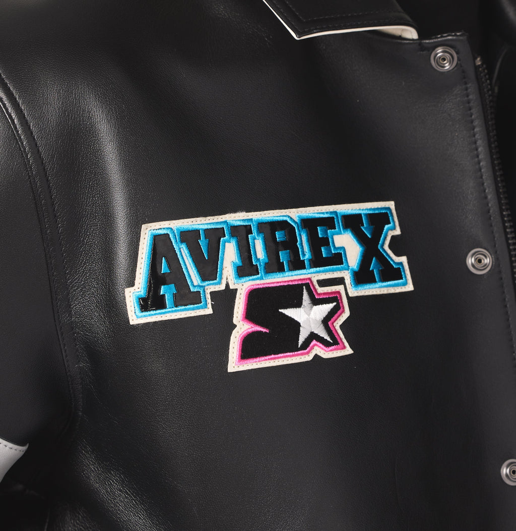 AVIREX X STARTER SUPER BOWL LX LEATHER JACKET