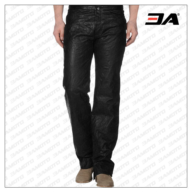 Solid Colored Leather Pant