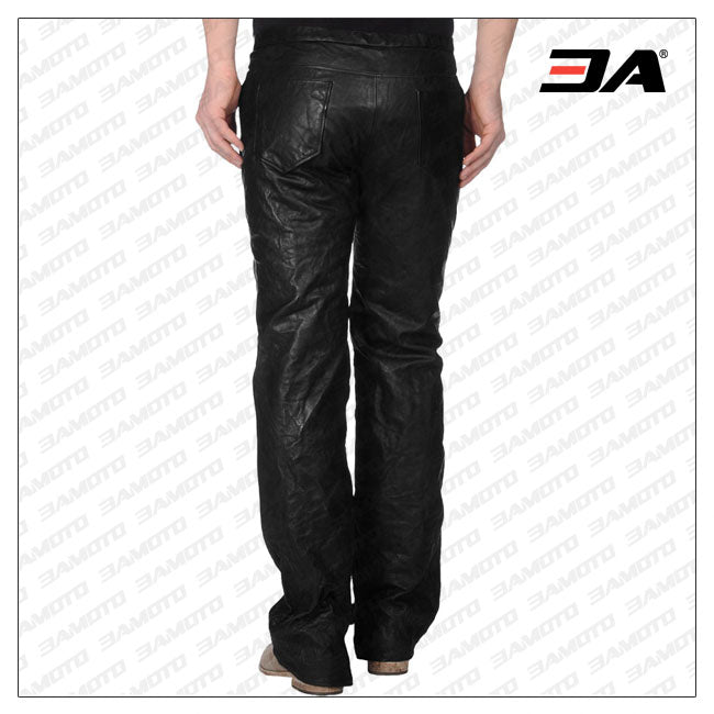 Solid Colored Leather Pant