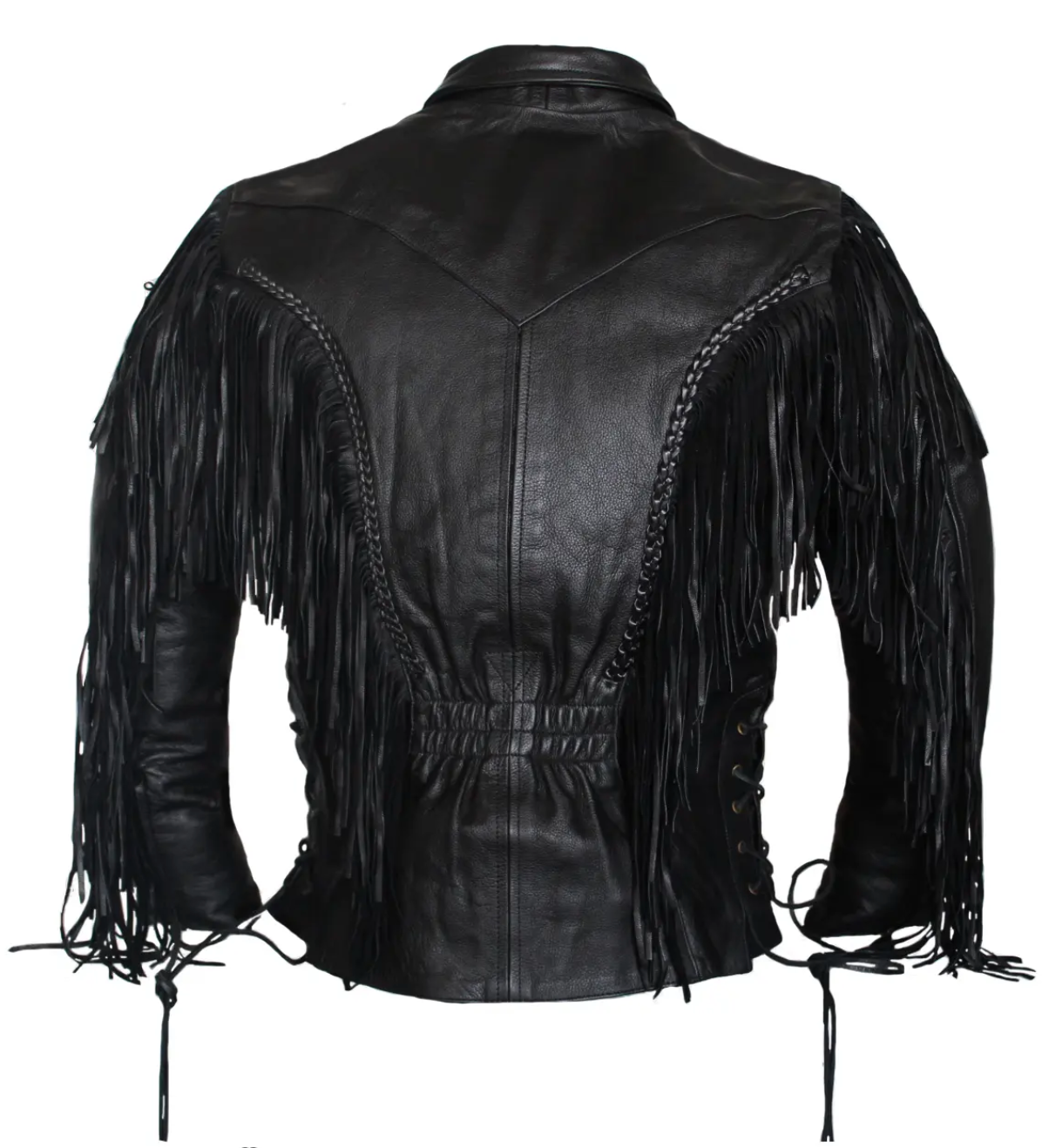 WOMEN FRINGES MOTORCYCLE LEATHER RACING JACKET