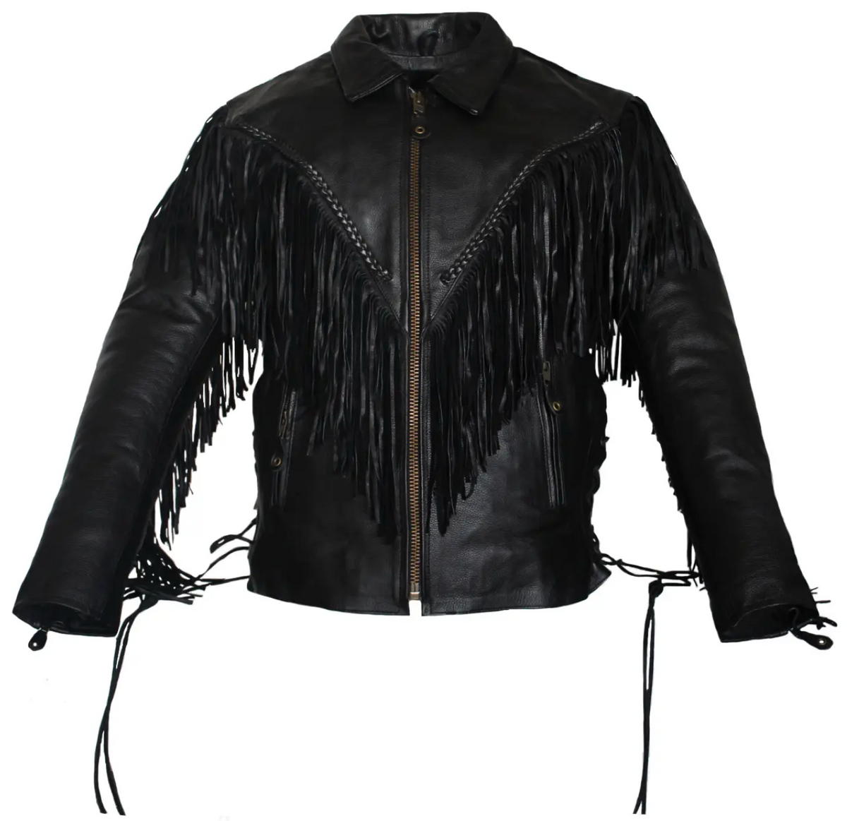 WOMEN FRINGES MOTORCYCLE LEATHER RACING JACKET
