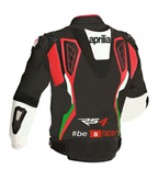 APRILIA BLACK MEN MOTORCYCLE LEATHER RACING JACKET