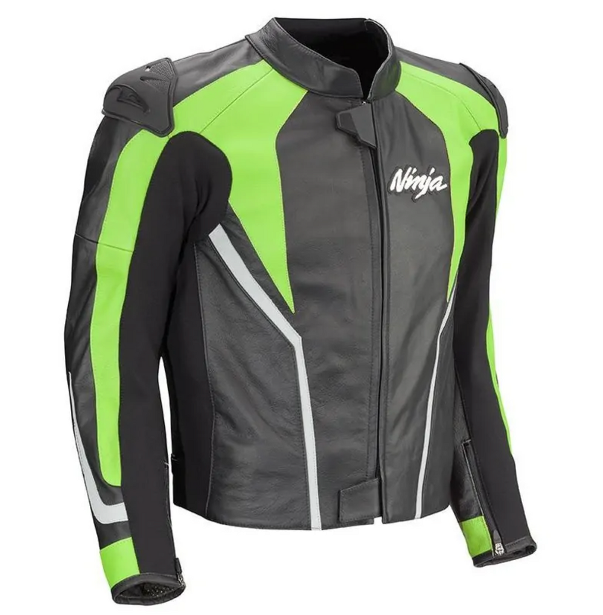 MEN NINJA MOTORCYCLE BIKER LEATHER RACING JACKET