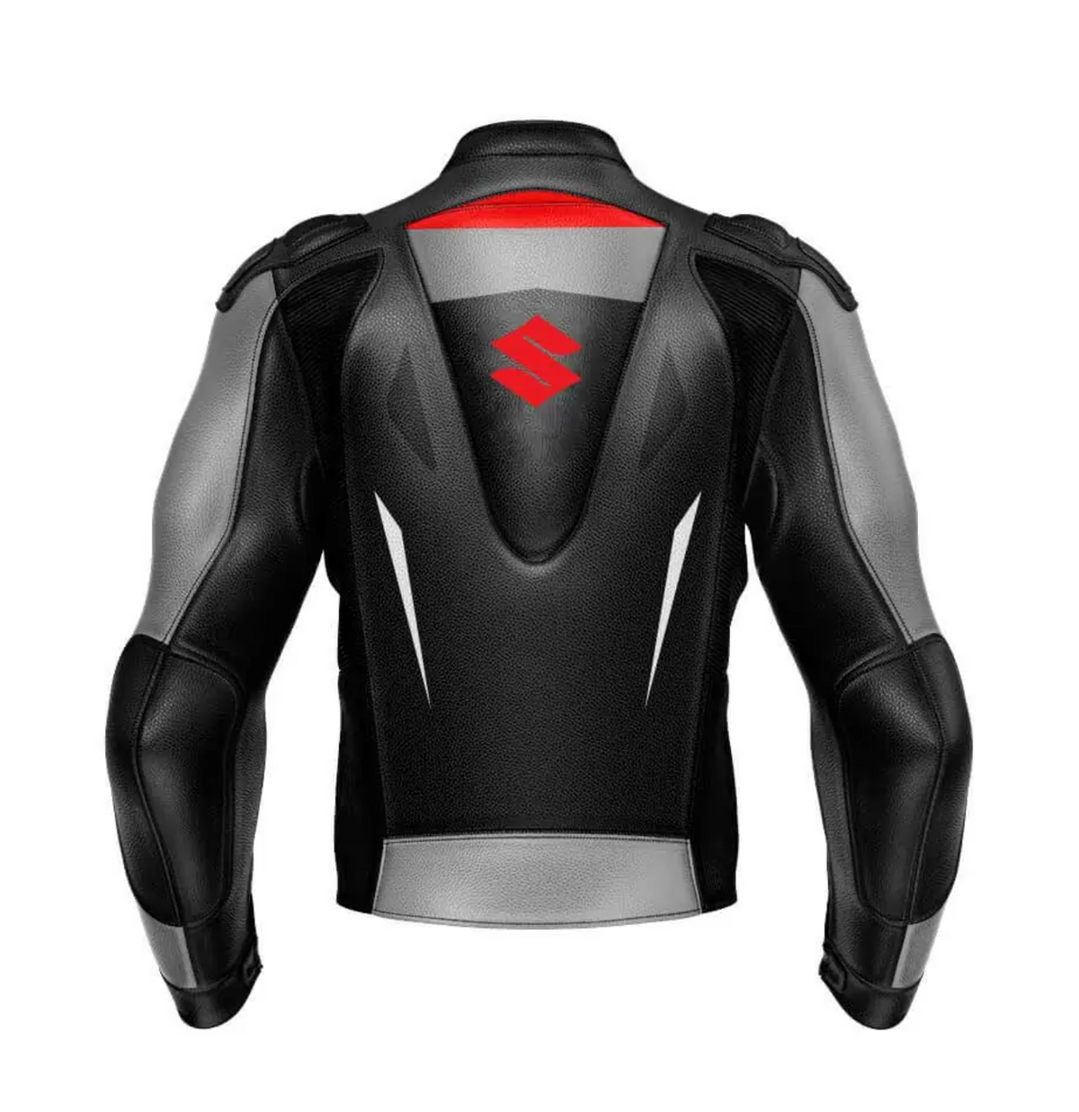 SUZUKI GRAY LEATHER RACING JACKET