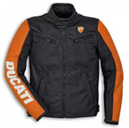 DUCATI ORANGE MOTORCYCLE LEATHER RACING JACKET
