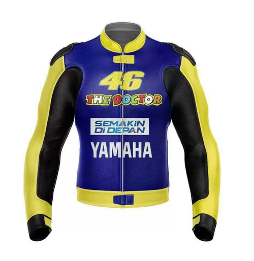 46 MEN MOTORCYCLE LEATHER RACING JACKET
