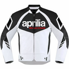 APRILIA MOTORCYCLE WHITE LEATHER RACING JACKET