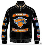 New York Knicks 2026 NBA Champions Wool & Leather Jacket (Pre-Order)