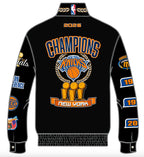 New York Knicks 2026 NBA Champions Wool & Leather Jacket (Pre-Order)