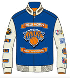 New York Knicks 2026 NBA Champions Wool & Leather Jacket (Pre-Order)