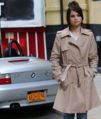 Selena Gomez A Rainy Day in New York Long Coat