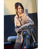 Selena Gomez A Rainy Day in New York Long Coat
