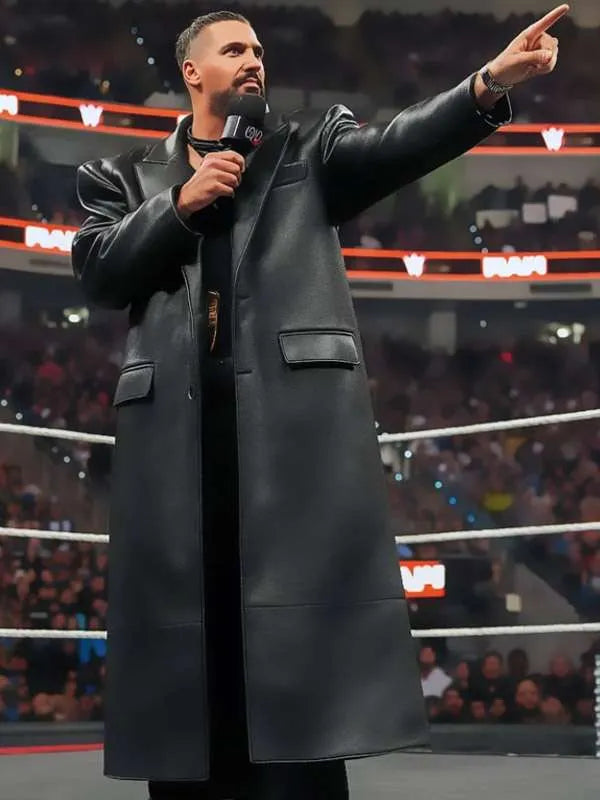Monday Night RAW 2025 Seth Rollins Leather Coat
