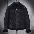 Men B3 Bomber Shearling Sheepskin Real Leather Aviator Jackets