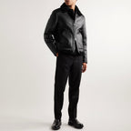 Men's Black B3 Aviator Sheepskin Trucker lined Nappa Shearling Leather Jacket