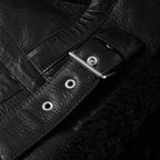 New Men Black B3 Sheepskin Flying Shearling Leather Jacket