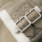 New Cream Shearling Flight Sheepskin B3 Leather Jacket For Men