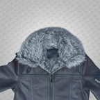 Men's Sheepskin Shearling Brown Leather Jacket Coat In Flight Aviation Style - Cold Inferno