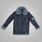 Men's Sheepskin Shearling Brown Leather Jacket Coat In Flight Aviation Style - Cold Inferno