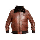 Aviator Fur Flight Airforce Sheepskin Bomber Shearling Leather Jacket