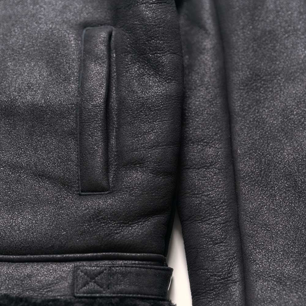 Black Aviator Limited Edition B3 Bomber Shearling Leather Jacket