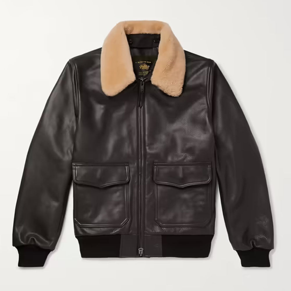 Bomber B3 Flight RAF Airforce Sheepskin Pilot Black Fur Shearling Leather Jacket