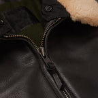 Bomber B3 Flight RAF Airforce Sheepskin Pilot Black Fur Shearling Leather Jacket