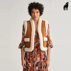 Women's Brown B3 Shearling Leather Vest