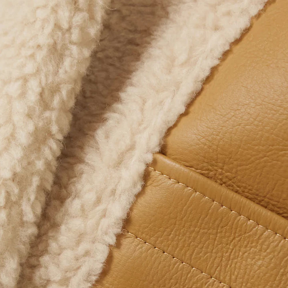 New Women Brown Sheepskin Shearling Leather Vest