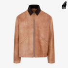 New Men Brown Sheepskin Workwear Shearling Leather Jacket