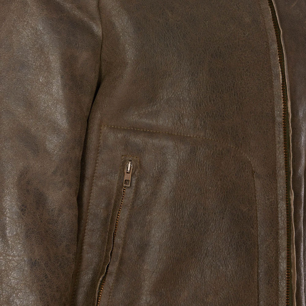 New Men Brown B3 Flying Sheepskin Leather Shearling Jacket