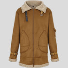 Men's Tan Suede B-3 Aviator Shearling Coat