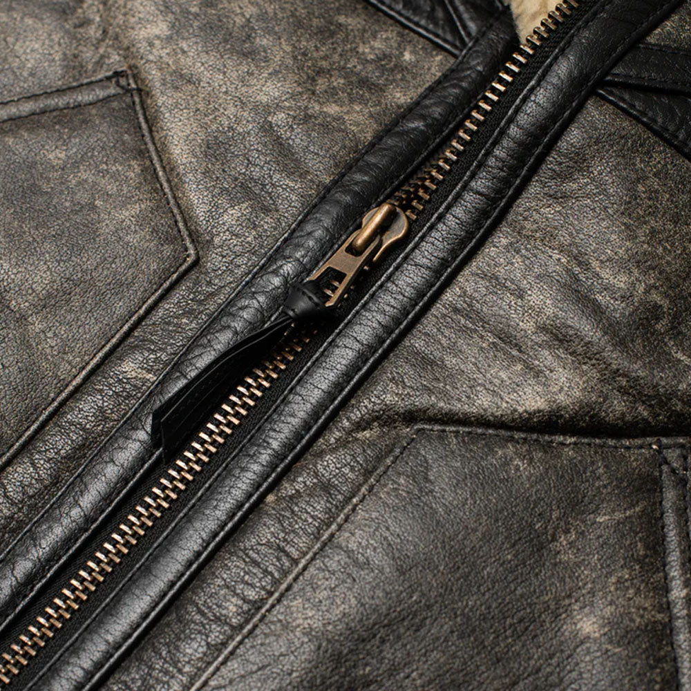 Sheepskin Brown Aviator Shearling Flying Fur Leather Jacket For Men