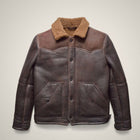 Men's Real Leather Distressed Aviator Brown Sheepskin B3 Bomber Flight Jacket Coat