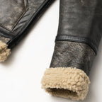 Sheepskin Brown Aviator Shearling Flying Fur Leather Jacket For Men