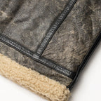 Sheepskin Brown Aviator Shearling Flying Fur Leather Jacket For Men