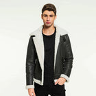 Men’s Charcoal Shearling Aviator Jacket