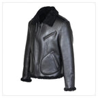 Sheepskin B3 Aviator Flying Airforce Black Shearling Jacket
